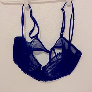 Victoria’s Secret blue lace balconette bra
